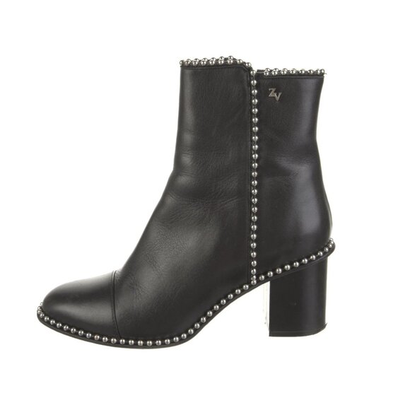 ZADIG & VOLTAIRE Leather Studded Accents Boots - Picture 1 of 10